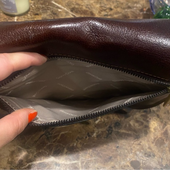 Gianni Conti Brown Leather Crossbody Bag Made In Italy - Picture 5 of 13